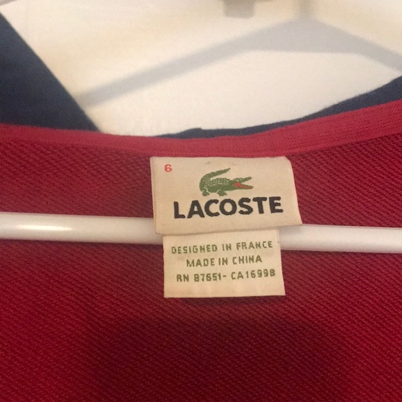 Red Lacoste Sweater - Picture 3 of 3